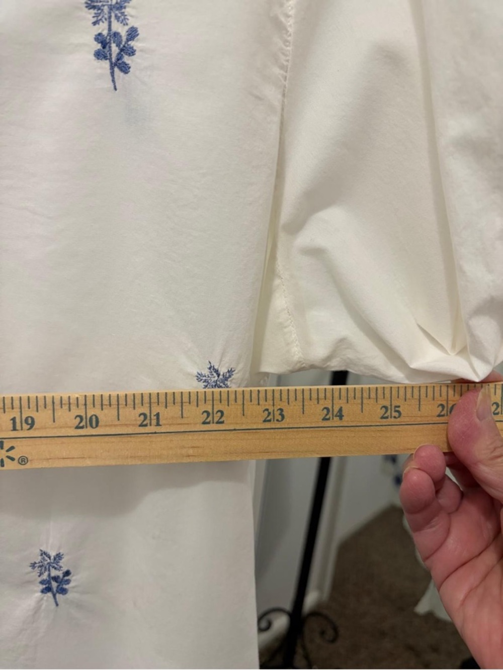 NorthStyle White Tunic with Blue Floral Embroidery - Picture 4 of 6